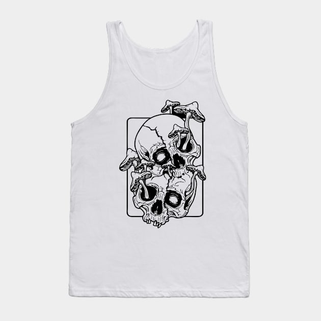 skull mashroom Tank Top by Mad77store